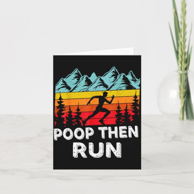 Op Then Run Funny Running Quotes For Marathon Runn Card (Front)