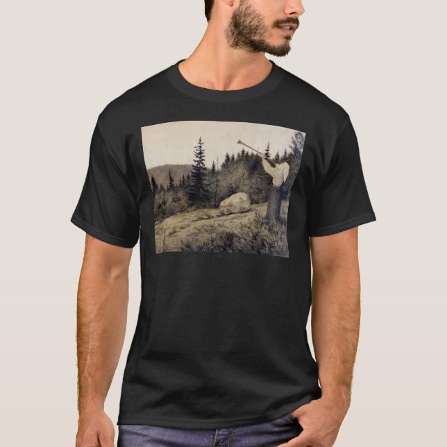Op under Fjeldet toner en Lur Theodor Kittelsen il T-Shirt (Front)