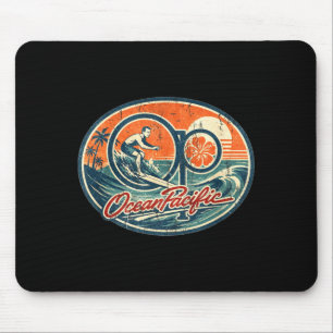 OP Vintage Beach Palm Tree Retro Coastal Travel Mouse Mat
