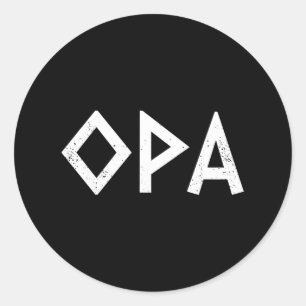Opa Ancient Greek Pride Greek Flag Funny Greek Par Classic Round Sticker