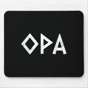 Opa Ancient Greek Pride Greek Flag Funny Greek Par Mouse Mat