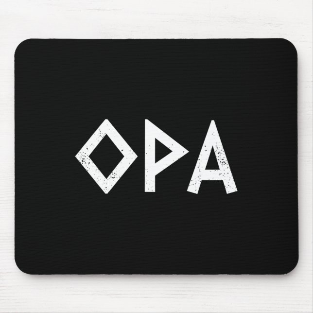 Opa Ancient Greek Pride Greek Flag Funny Greek Par Mouse Mat (Front)