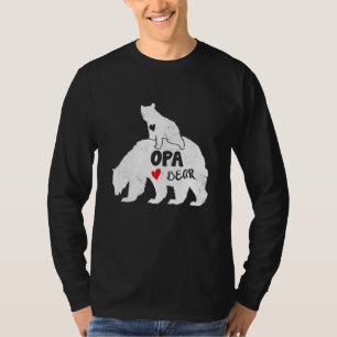 Opa Bear Fathers Day Baby Cub Papa Dad-A Pops T-Shirt