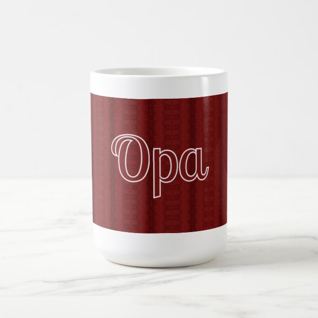 Opa Deep Red Coffee Mug (Center)