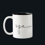 Opa Established | Grandpa Gift Two-Tone Coffee Mug<br><div class="desc">This mug features the text opa in a beautiful script with "est" and the year! This would make a perfect gift for him for father's day, Christmas, birthday, or the perfect pregnancy announcement for that unexpected surprise that the soon to be opa can use forever! Change the colour of the...</div>
