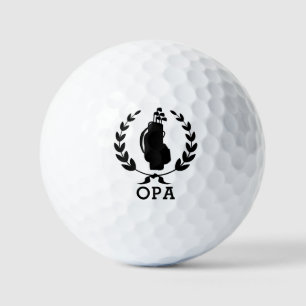 Opa Father's Day Golf Bag Wreath Personalised Balls