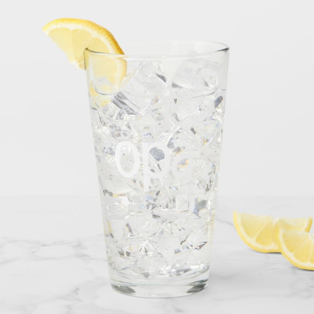 OPA Logo Glass Tumbler - White logo (Front Ice)