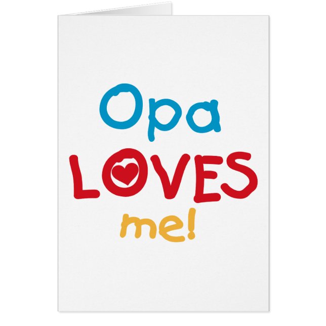 Opa Loves Me T-shirts and Gifts (Front)