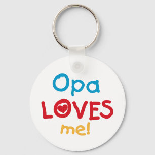 Opa Loves Me T-shirts and Gifts Key Ring