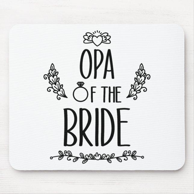 Opa Of The Bride Wedding Party Family  Mouse Mat (Front)