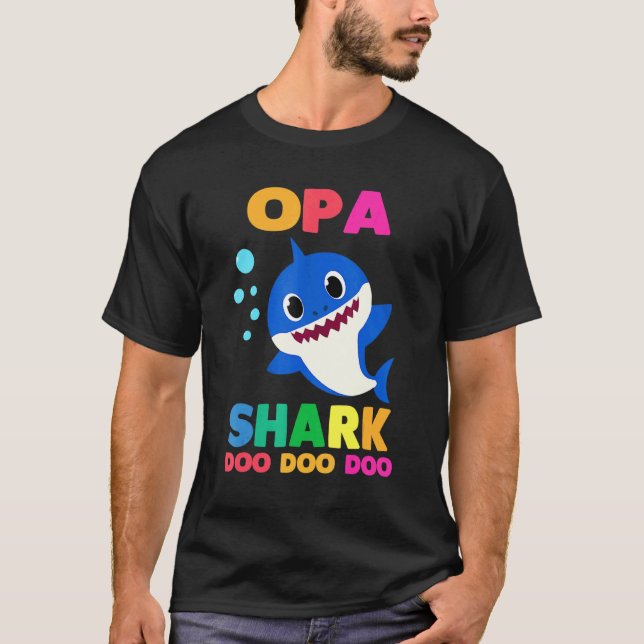 Opa Shark  Cute Baby Shark Family Matching Outfits T-Shirt (Front)