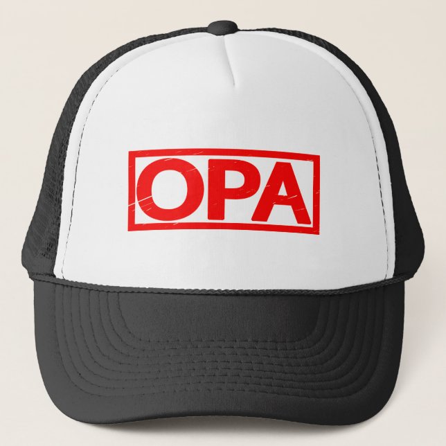 Opa Stamp Trucker Hat (Front)