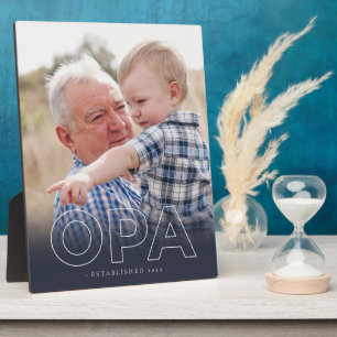"Opa" Year Established   Father's Day Photo Plaque
