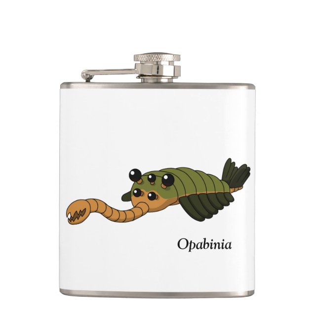 Opabinia- Prehistoric Animal Hip Flask (Front)