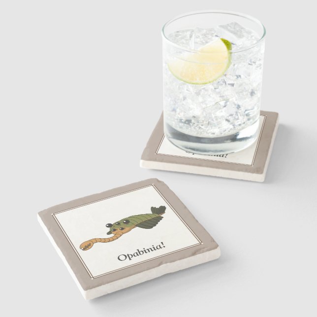 Opabinia- Prehistoric Animal Stone Coaster (Side)