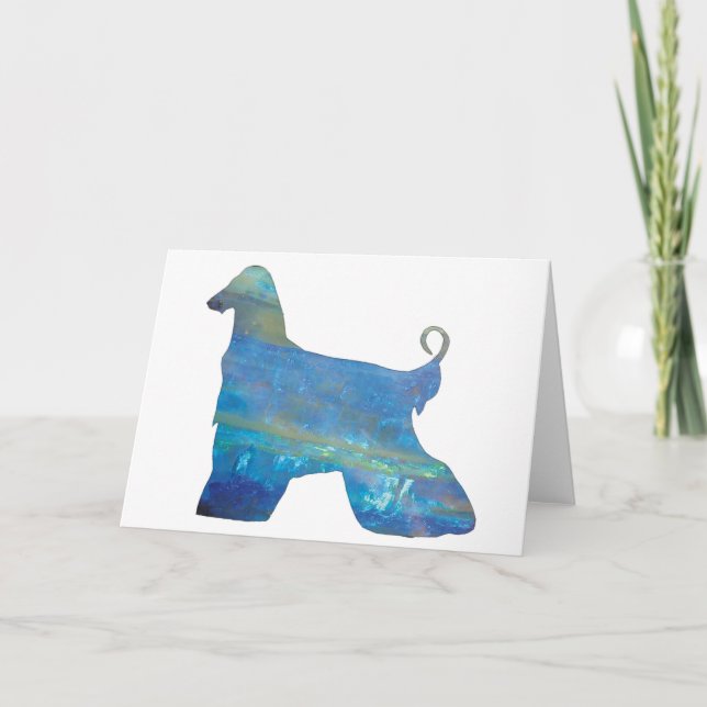 Opal Afghan Hound Card (Front)