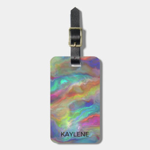 Opal Agate Personalised Luggage Tag