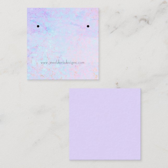 Opal Agate Texture Earrings Display Card (Front/Back)