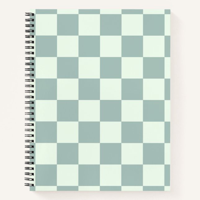 Opal and Honeydew Chequerboard Notebook (Front)