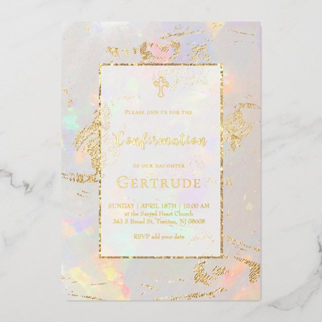 opal background Confirmation (Front)