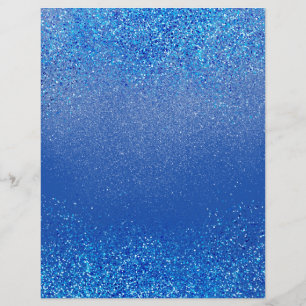 Opal Blue Shimmer Glitter Dust Scrapbook Paper