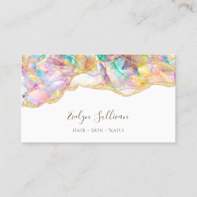 opal border design business card (Front)