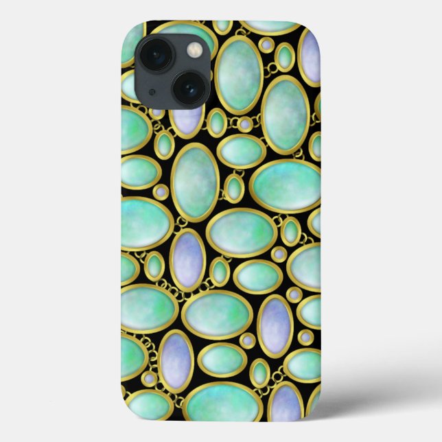 Opal Brooch Chain Pattern Luxe Case-Mate iPhone Case (Back)