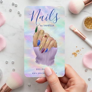 Opal Chic Nail Salon Manicurist Artist Stylish Business Card