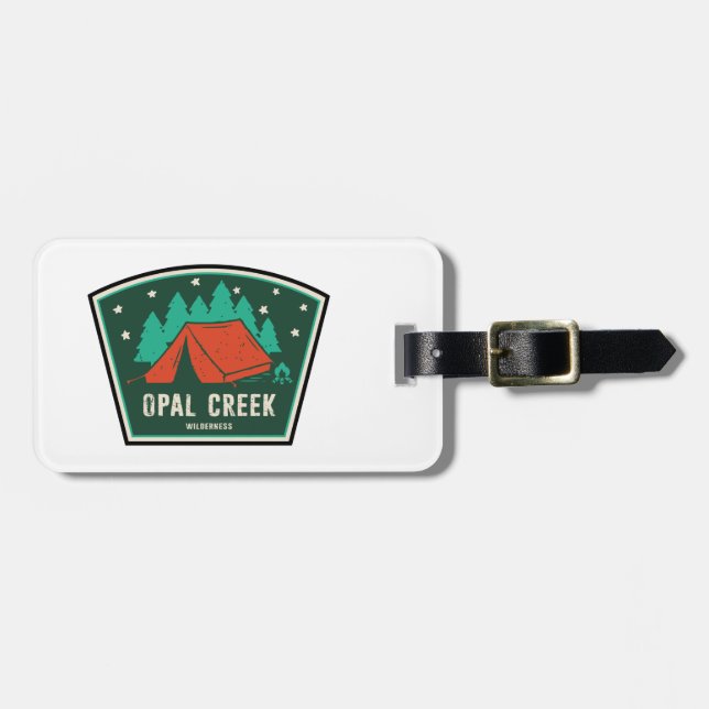 Opal Creek Wilderness Oregon Camping Luggage Tag (Front Horizontal)