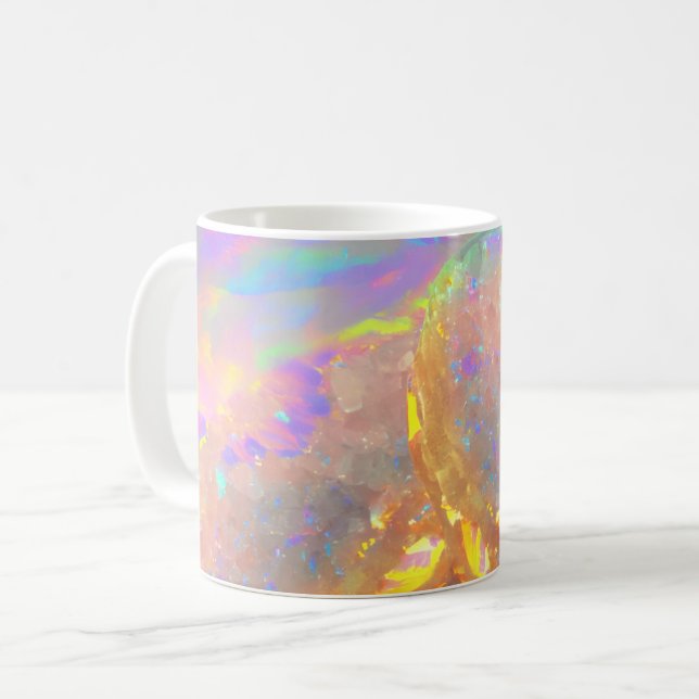 Opal Crystal Coffee Mug (Front Left)