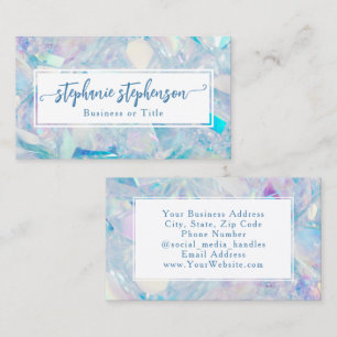 Opal Crystal Gemstone Elegant Fashion Modern Women Business Card