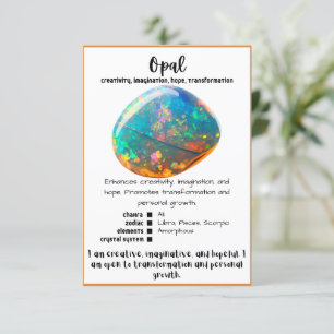 Opal Crystal Meaning Card