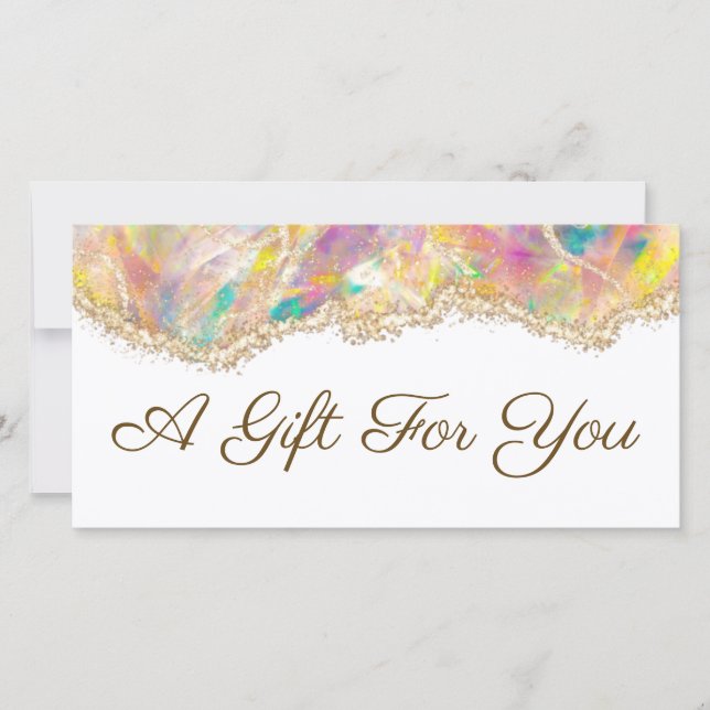 opal design gift certificate (Front)