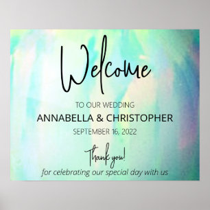 Opal Elegant Modern Welcome Sign