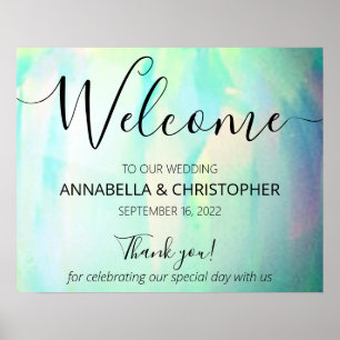Opal Elegant Modern Welcome Sign 