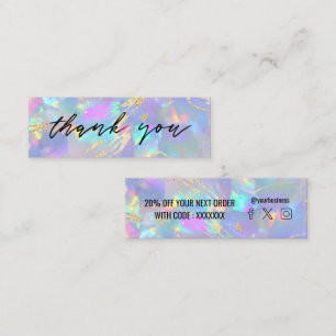 opal gemstone background mini business card