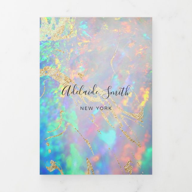 opal gemstone brochure Tri-Fold invitation (Cover)