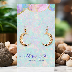 Opal Gemstone Pastel Iridescent Jewellery Display Business Card