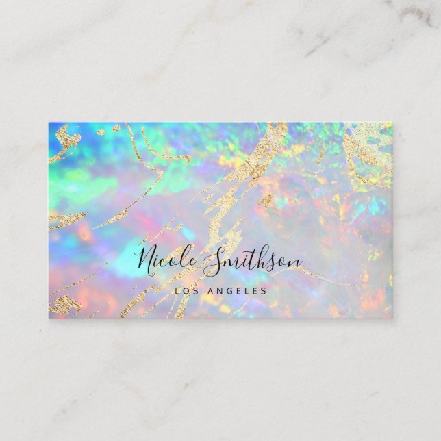  opal gemstone photo business card (Front)