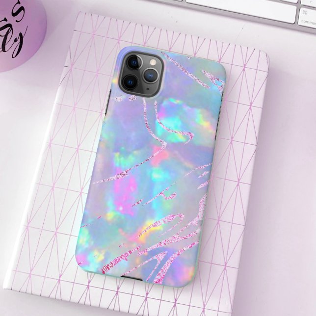 opal gemstone purple faux foil iPhone case (Creator Uploaded)
