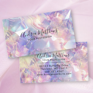 Opal Gemstone Texture Pastel Business Card
