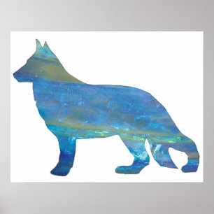 Opal German Shepherd Poster Print