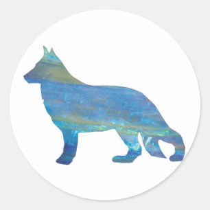 Opal German Shepherd Stickers