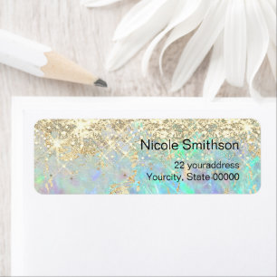 opal glitter background  labels