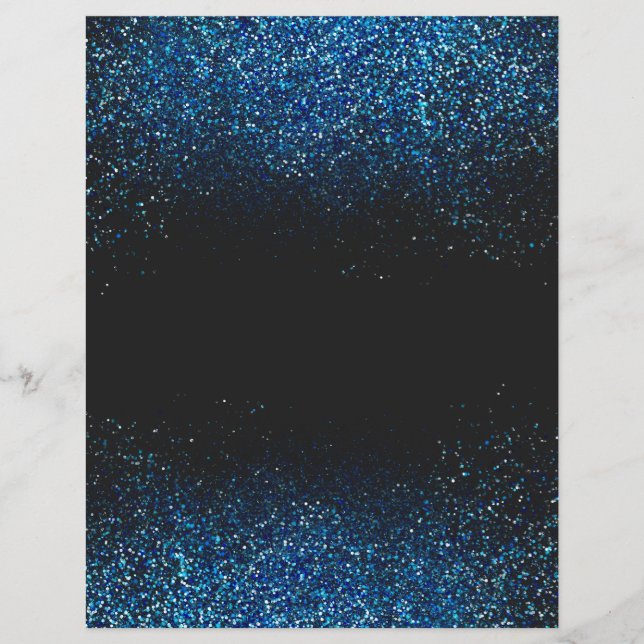 Opal Glitter Dust on Black Scrapbook Paper (Front)