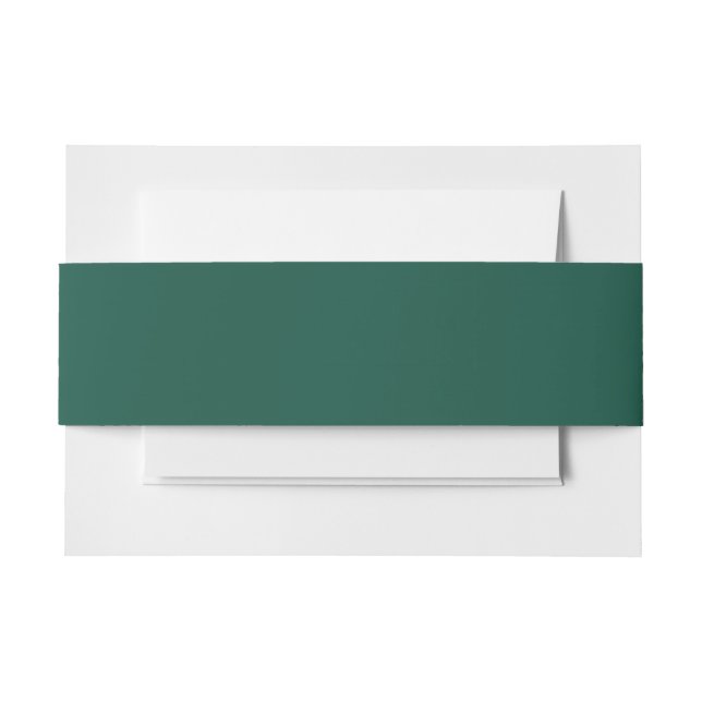 Opal Green Solid Colour Invitation Belly Band (Front Example)