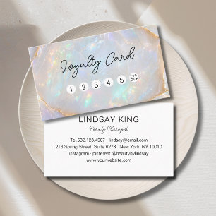 Opal Holographic Marble 5 Loyalty Card