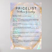 Opal Holographic Marble Salon Price List