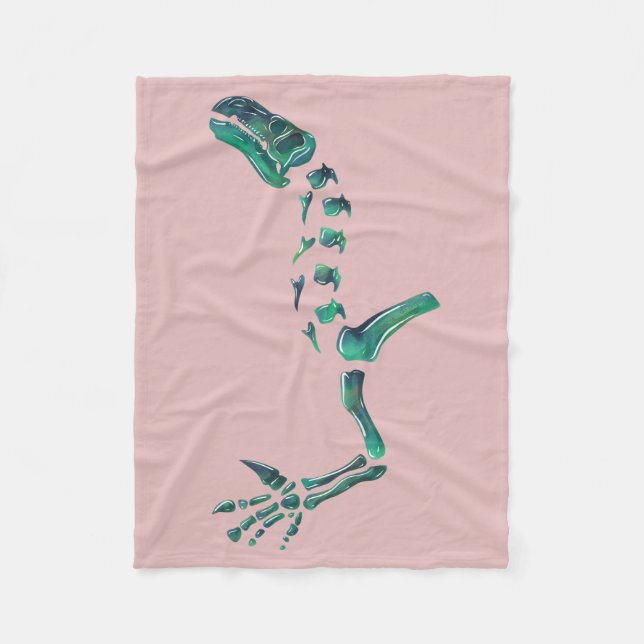 Opal Iguanodon Dinosaur Fleece Blanket (Front)