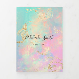 Opal inspired background Brochure Tri-Fold Invitation